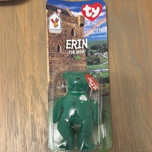 Ty Erin the Bear - Green Plush Toy